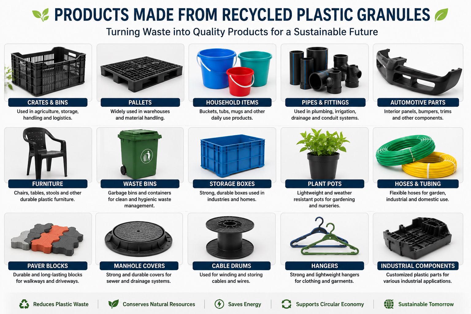 Products Made From Recycled Plastic Granules